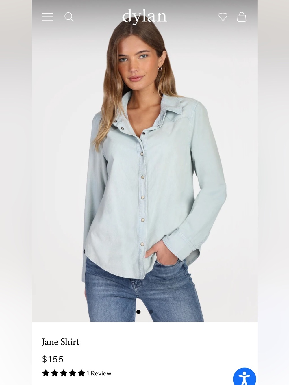 Dylan Jane Corduroy Shirt